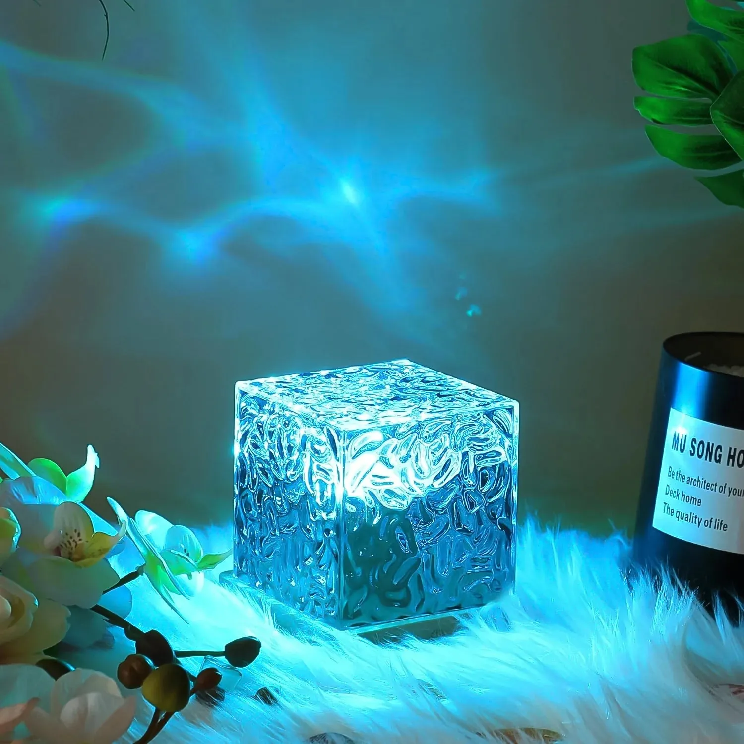 13478 Dynamic Rotating Water Ripple Night Lamp With Remote