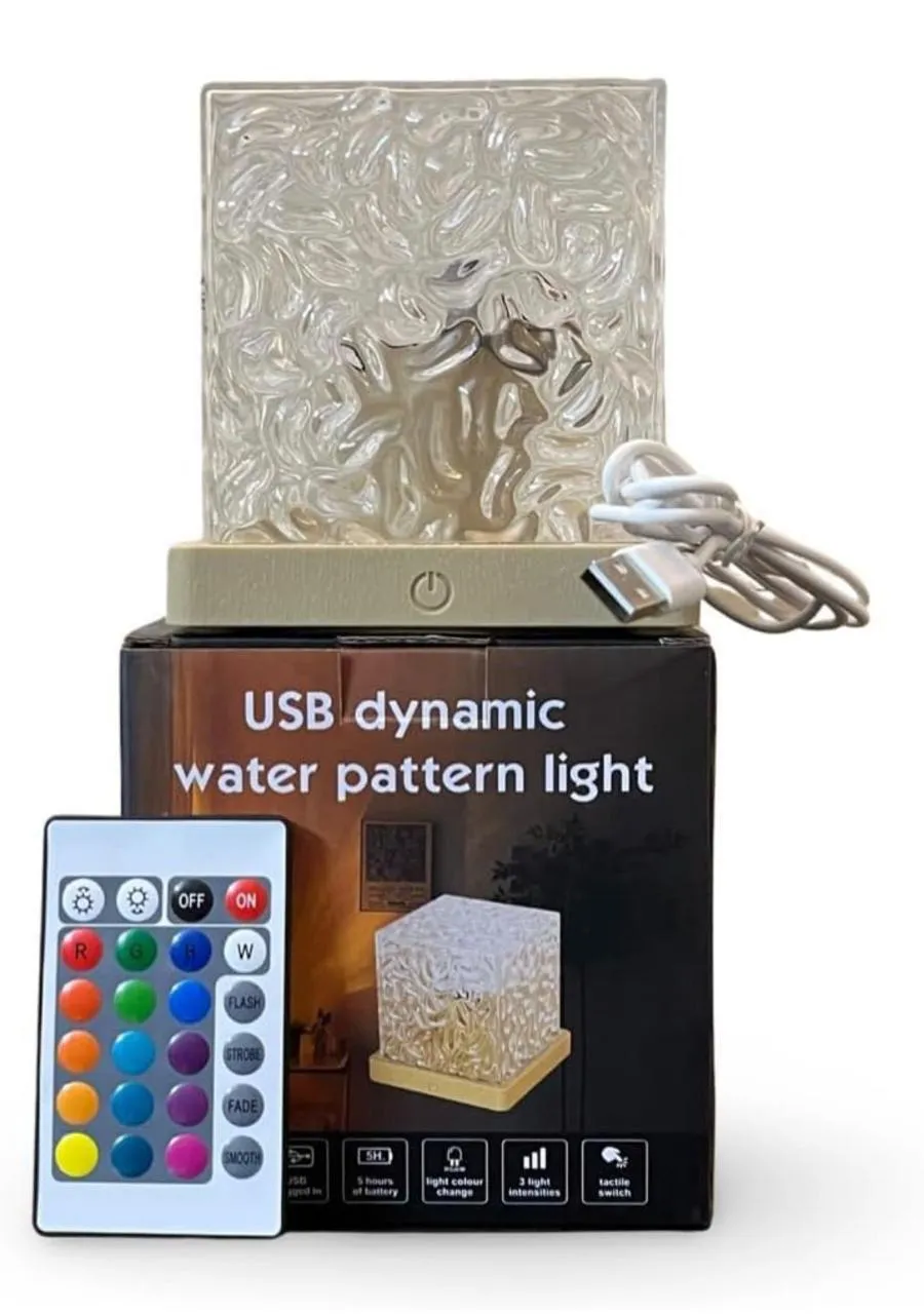 13478 Dynamic Rotating Water Ripple Night Lamp With Remote