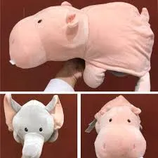 15in. Reversible Plush Toy (Elephant & Hippo)