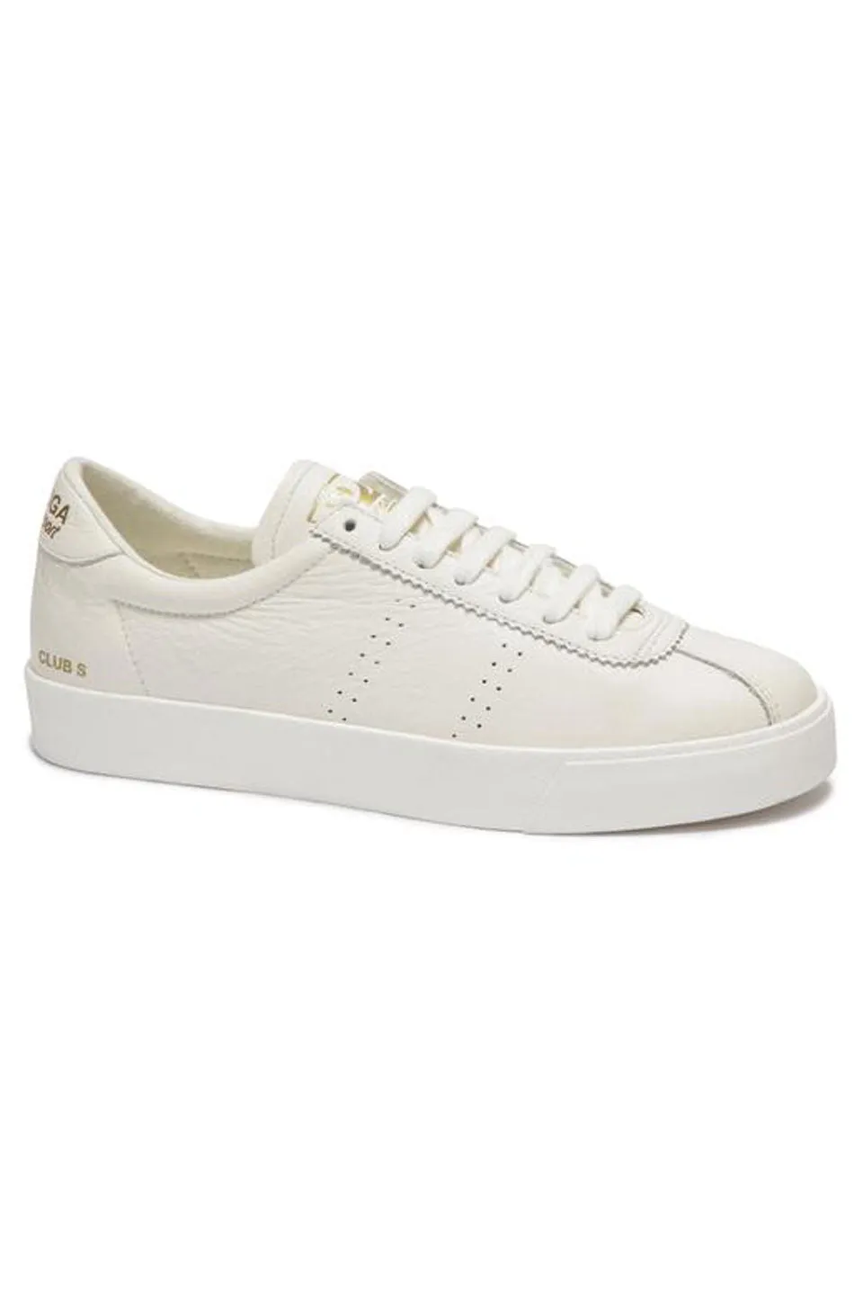 2843 Clubs Tumbled White Cloud Leather Sneaker