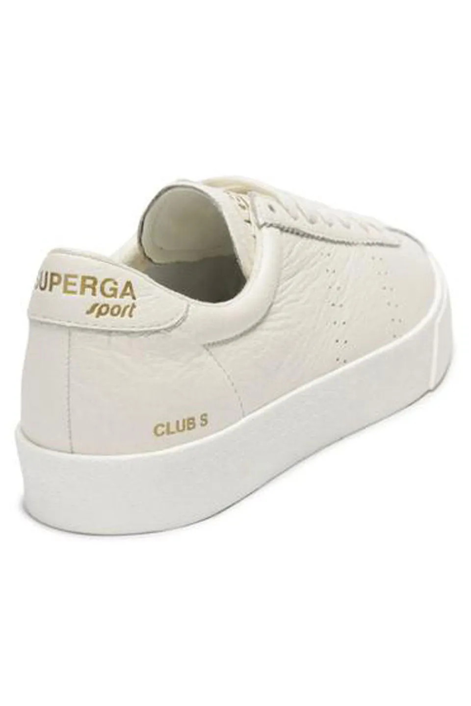 2843 Clubs Tumbled White Cloud Leather Sneaker