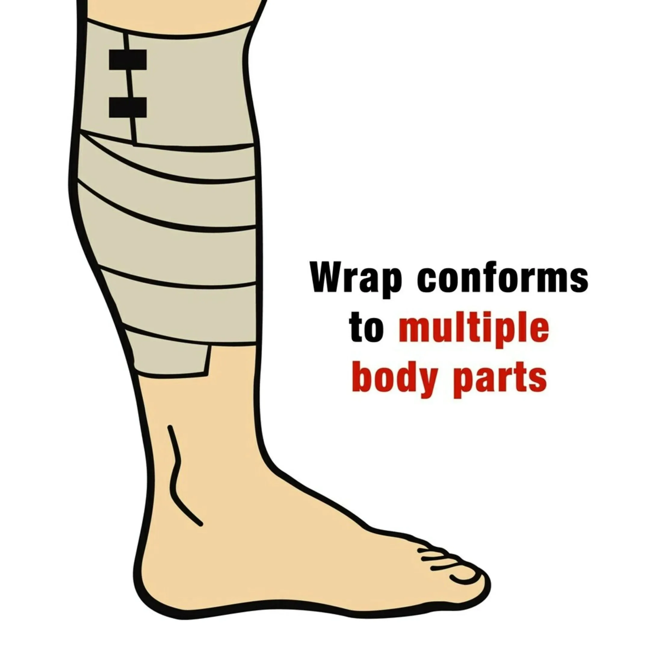 Ace Compression Elastic Bandage with Clips