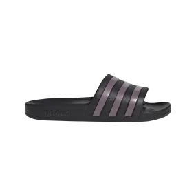 adidas Adilette Aqua Sliders - Womens - Black/Mat Purple Metallic/Black