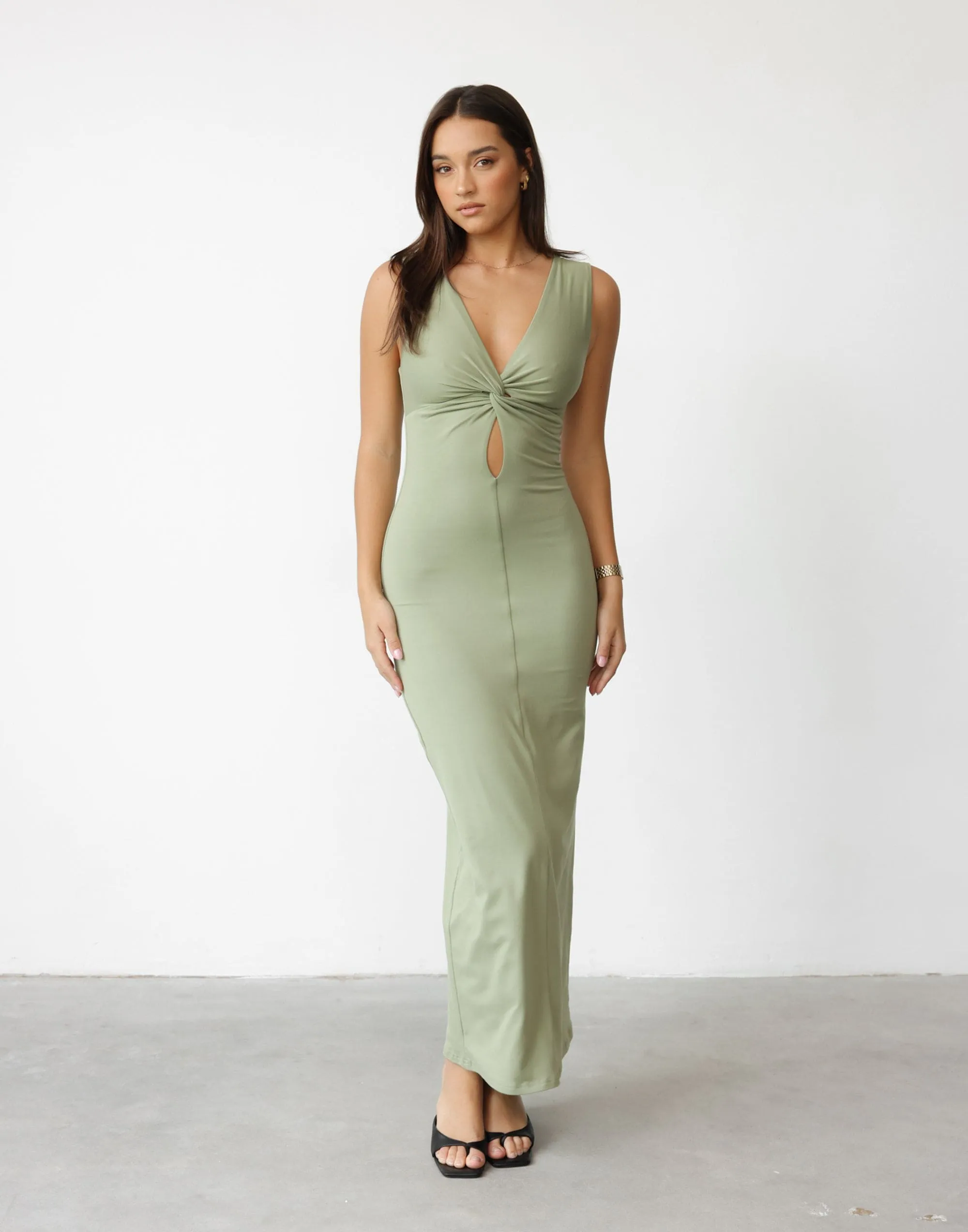 Althea Maxi Dress (Pistachio)