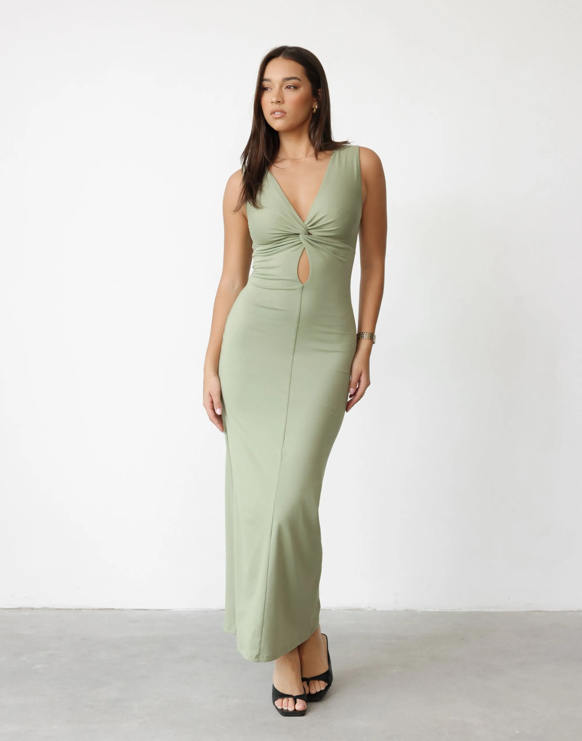 Althea Maxi Dress (Pistachio)