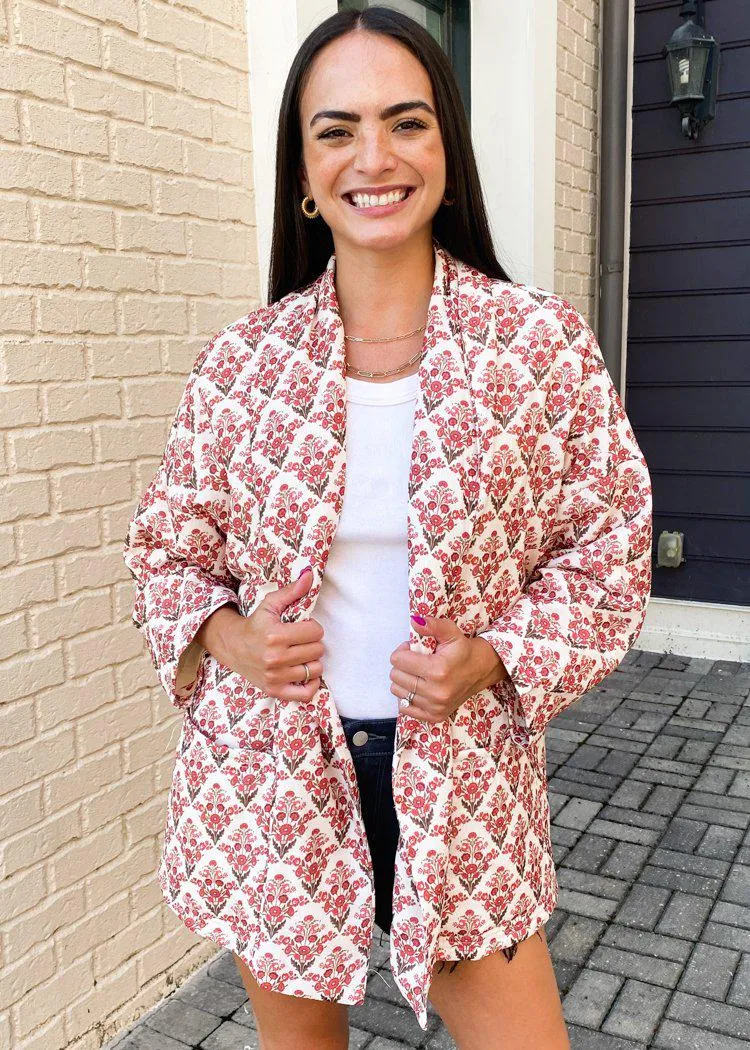 Ashby Floral Print Quilted Jacket