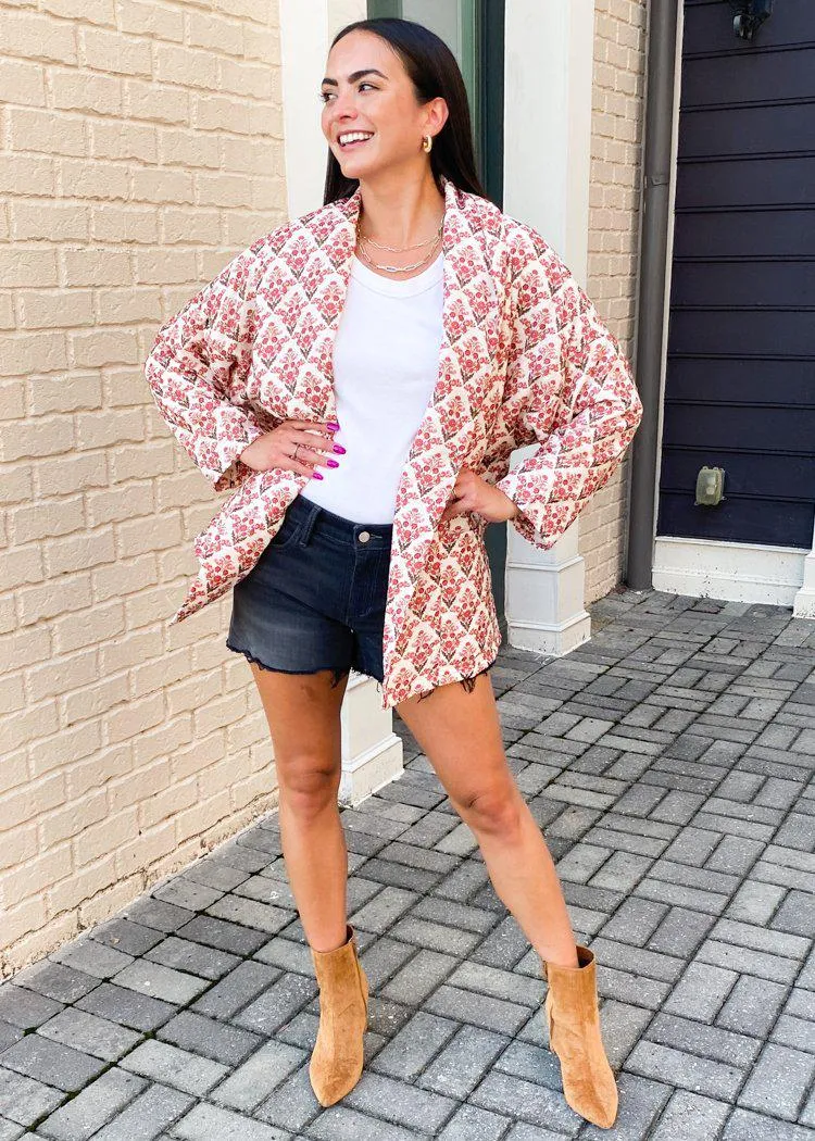 Ashby Floral Print Quilted Jacket