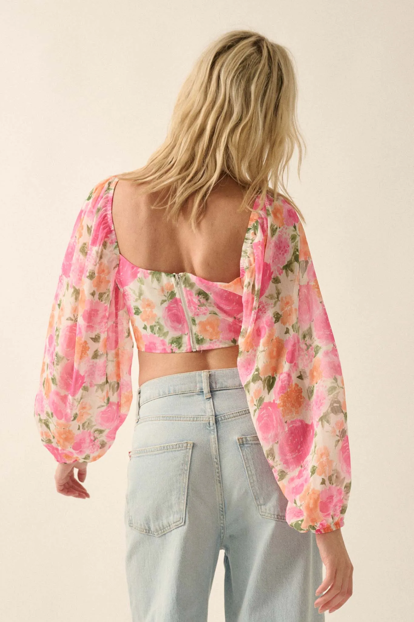 Awesome Blossom Floral Off-Shoulder Corset Top