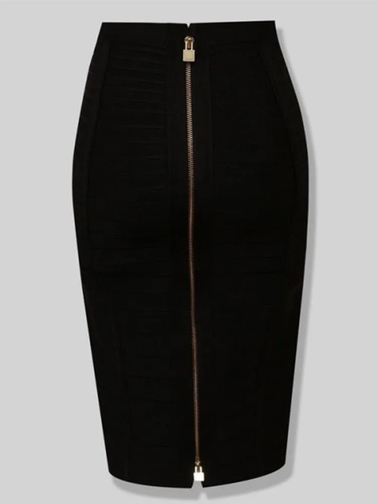 Bandage Skirt - Elastic Bodycon, Flattering Fit, Size XS-XXL