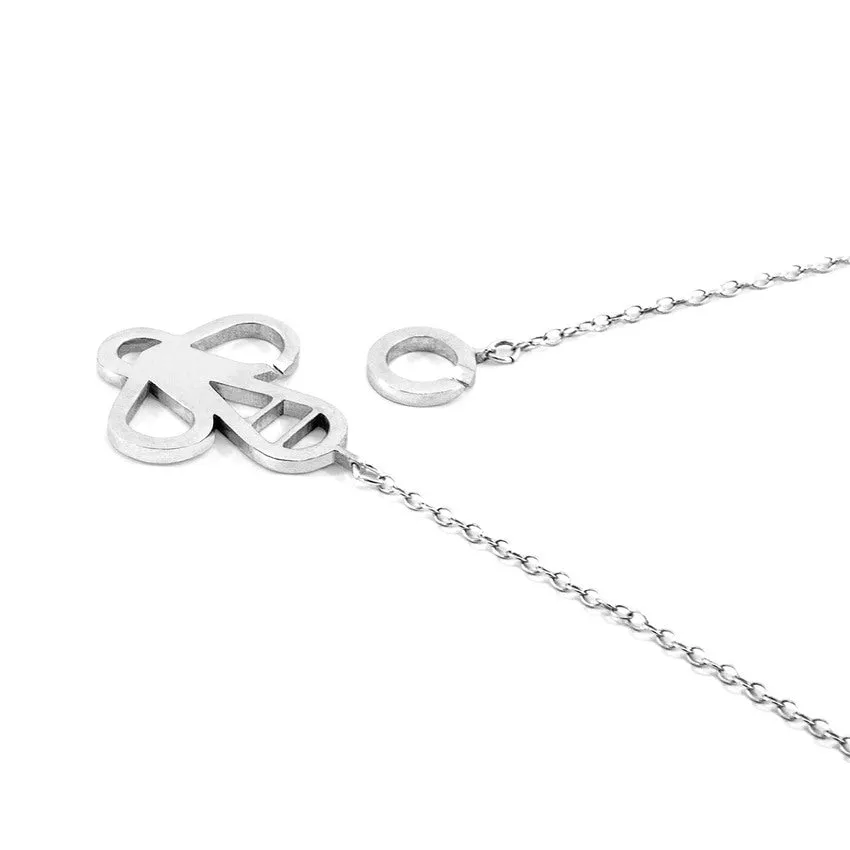 Beach Cocktail Link Paradise Silver Necklace Pendant