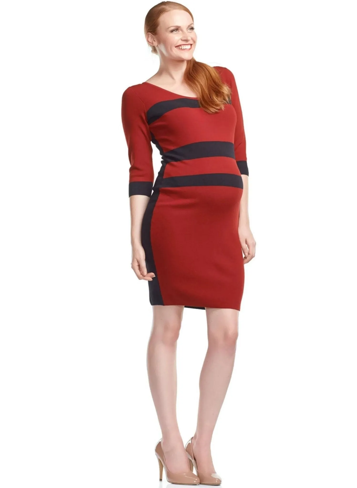 Belle Zip Maternity Knit Dress