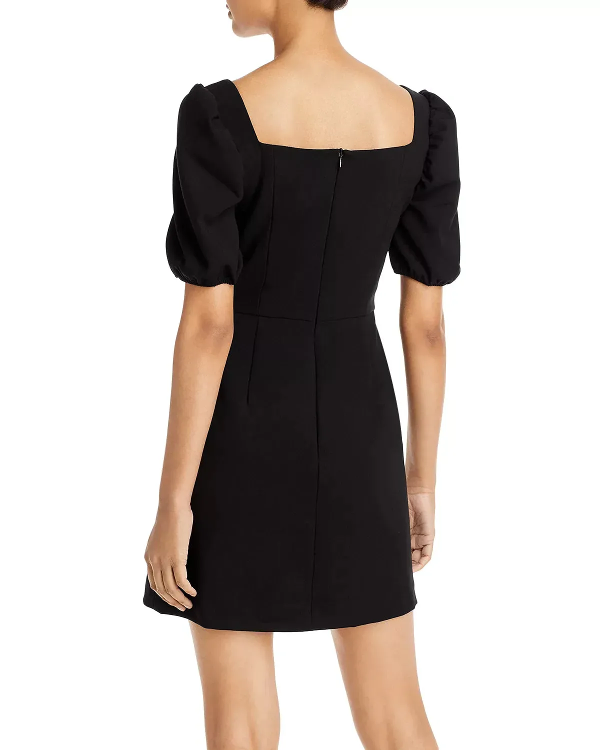 Berina Short Sleeve Charming Mini Dress in Black