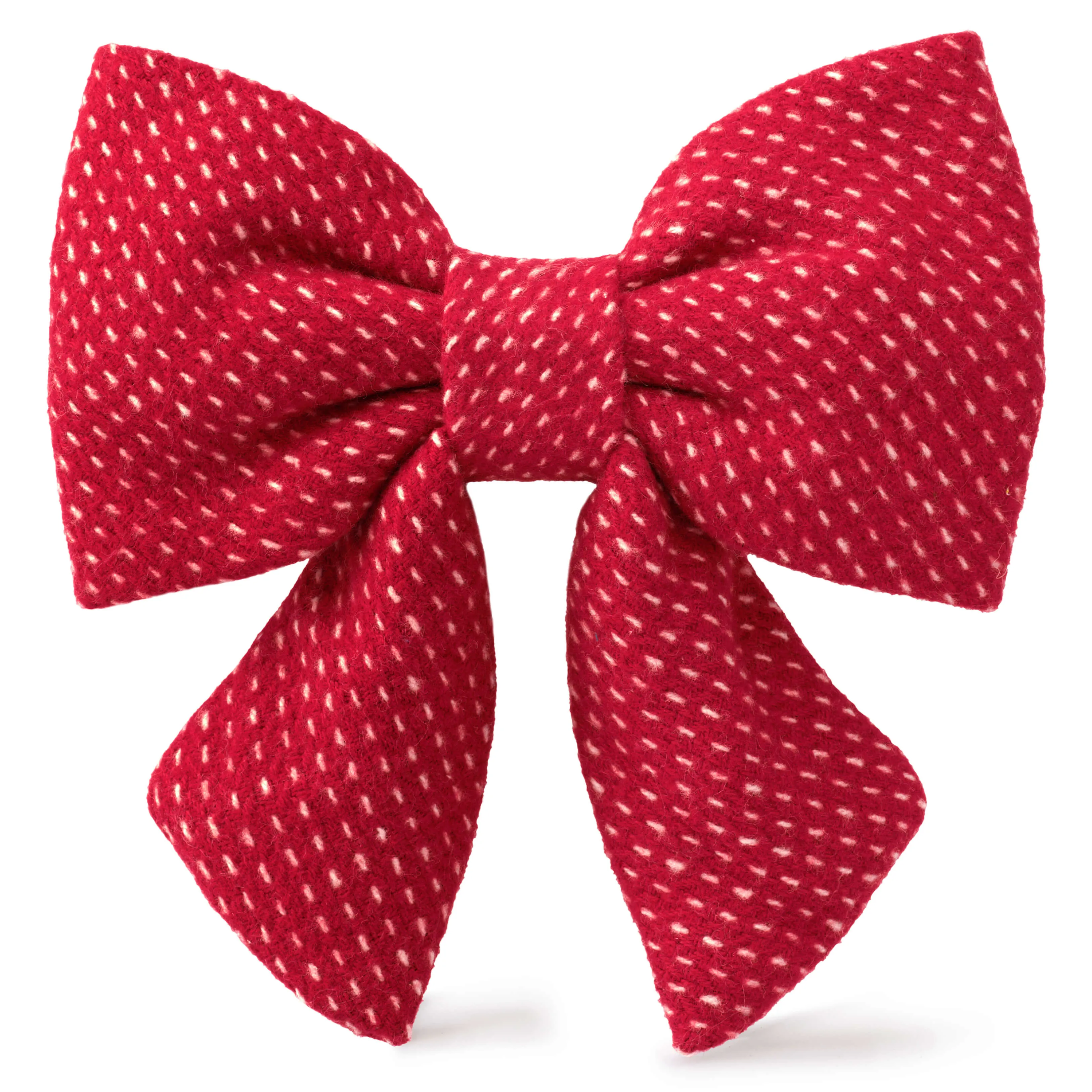 Berry Stitch Flannel Lady Dog Bow