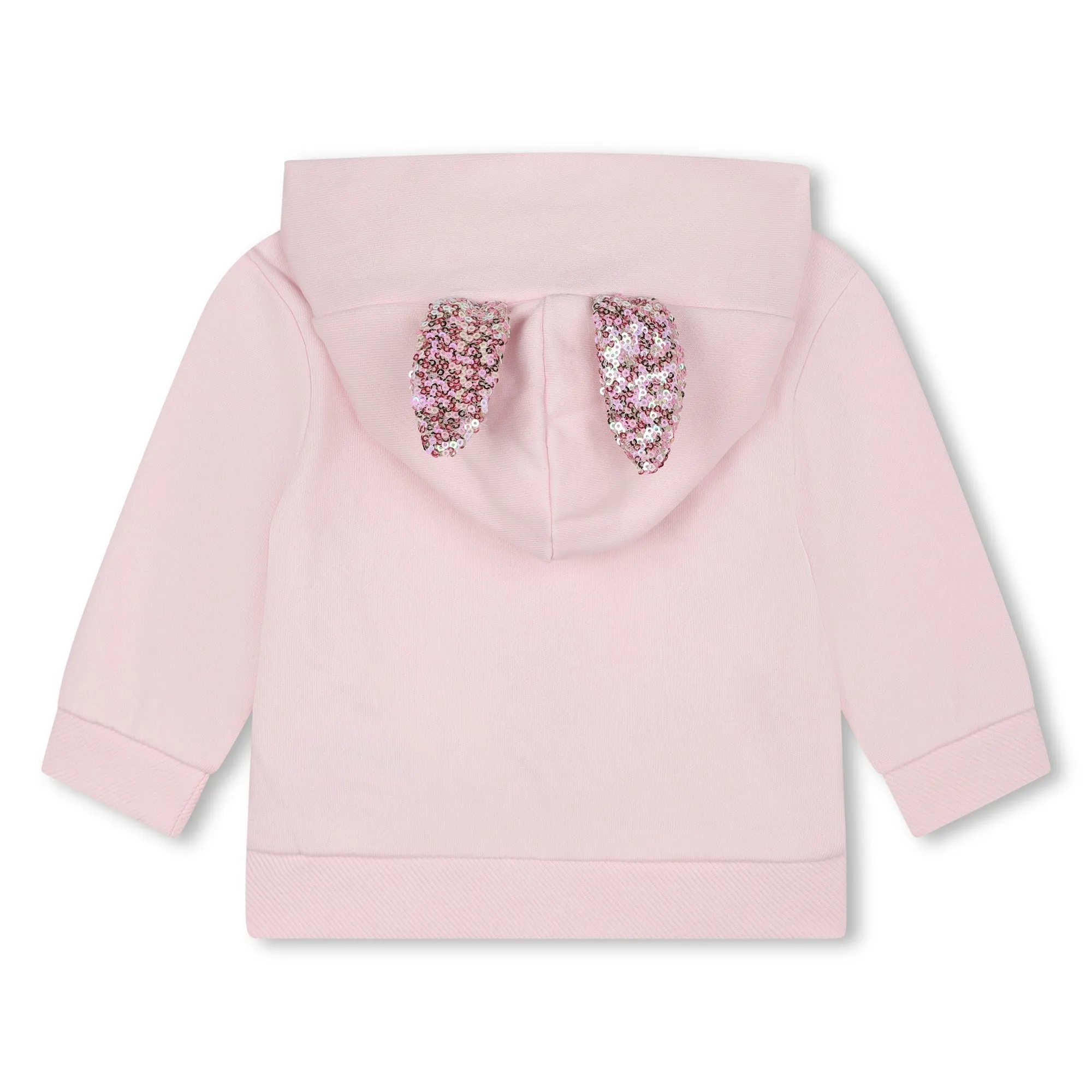 Billieblush Baby Girls Pink Cotton Bunny Zip-Up Cardigan