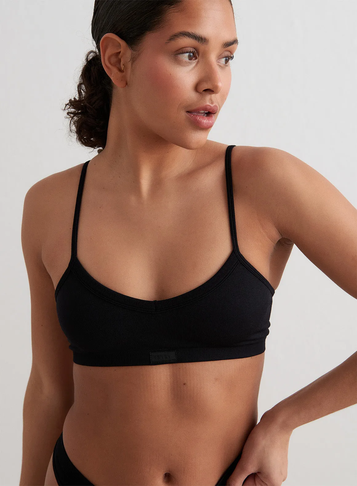 Black Seamless Bra