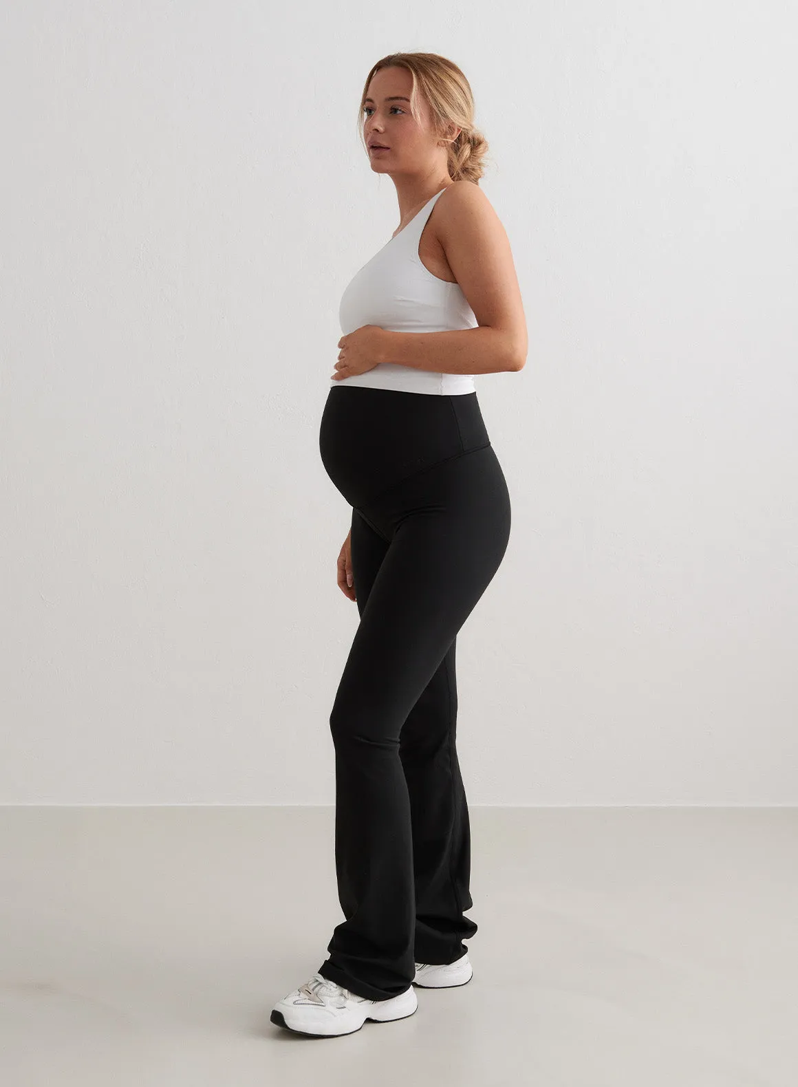 Black Sense Maternity Flare Tights