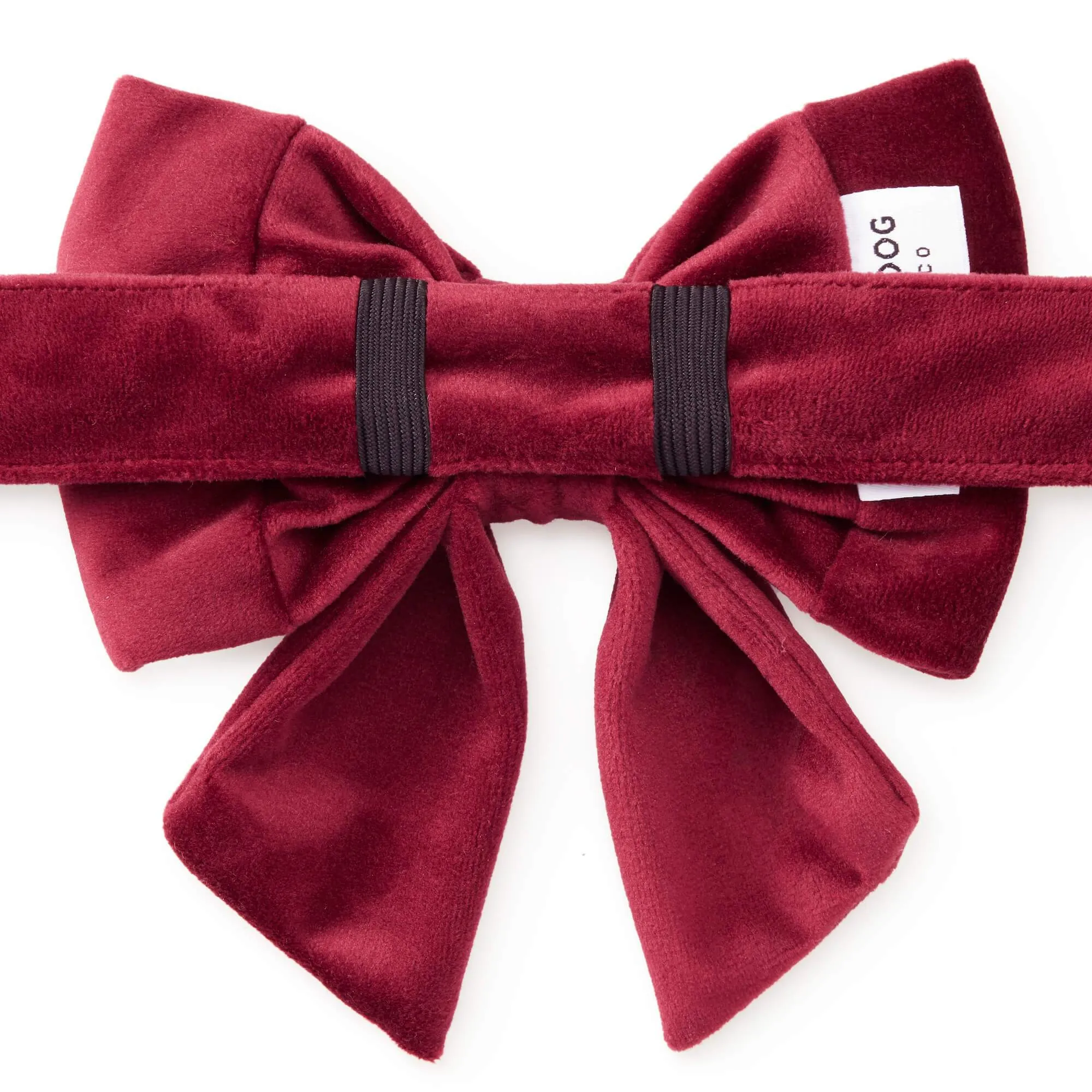 Burgundy Velvet Lady Dog Bow