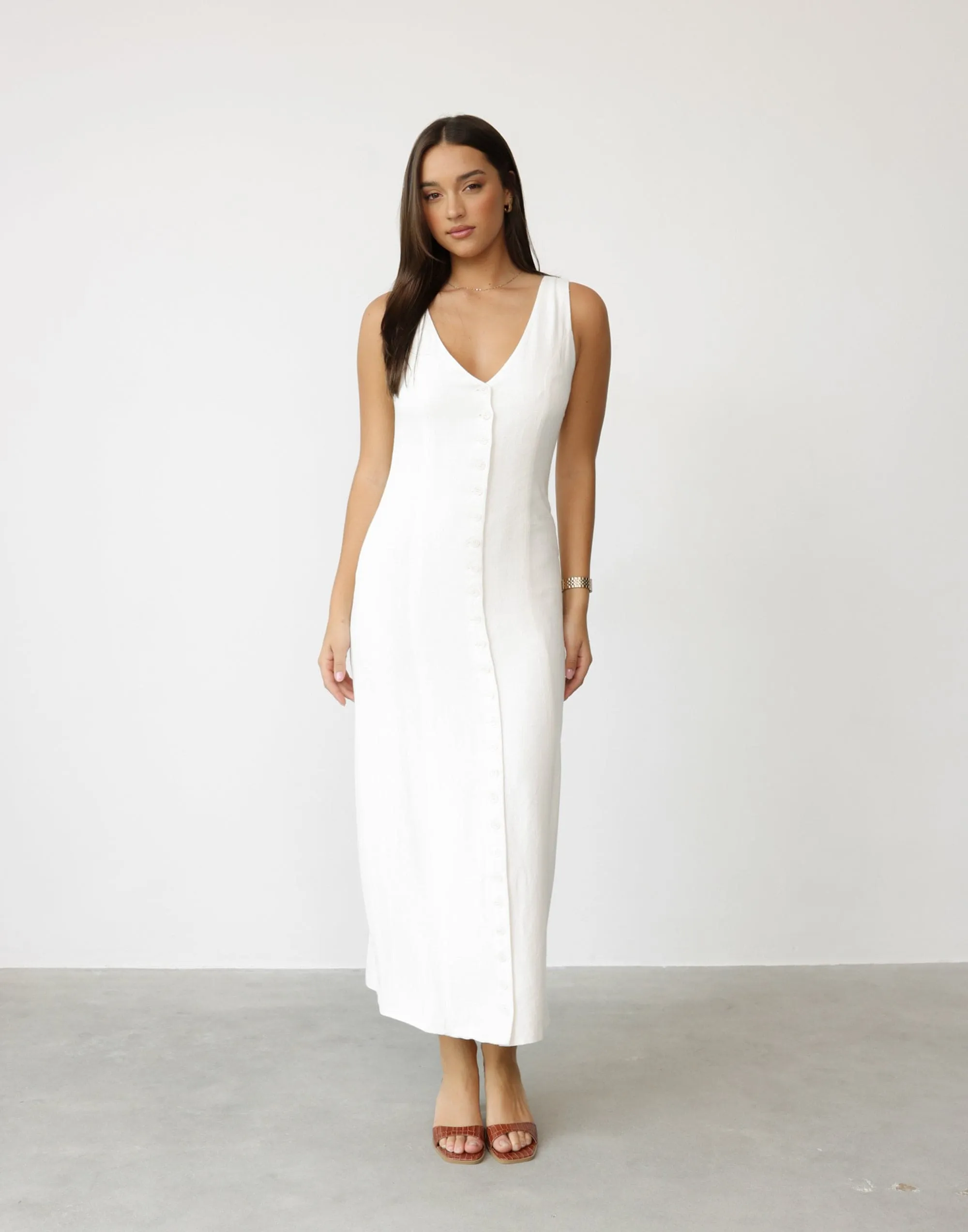 Cailey Maxi Dress (White)