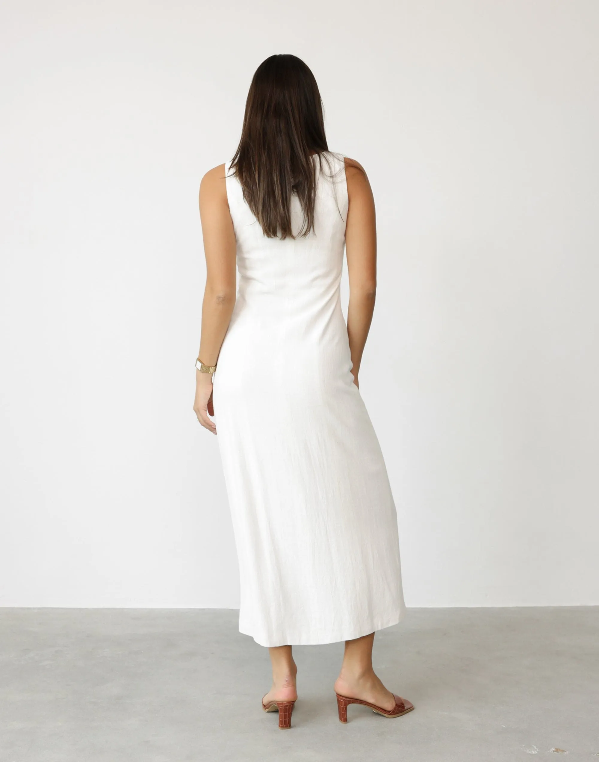 Cailey Maxi Dress (White)