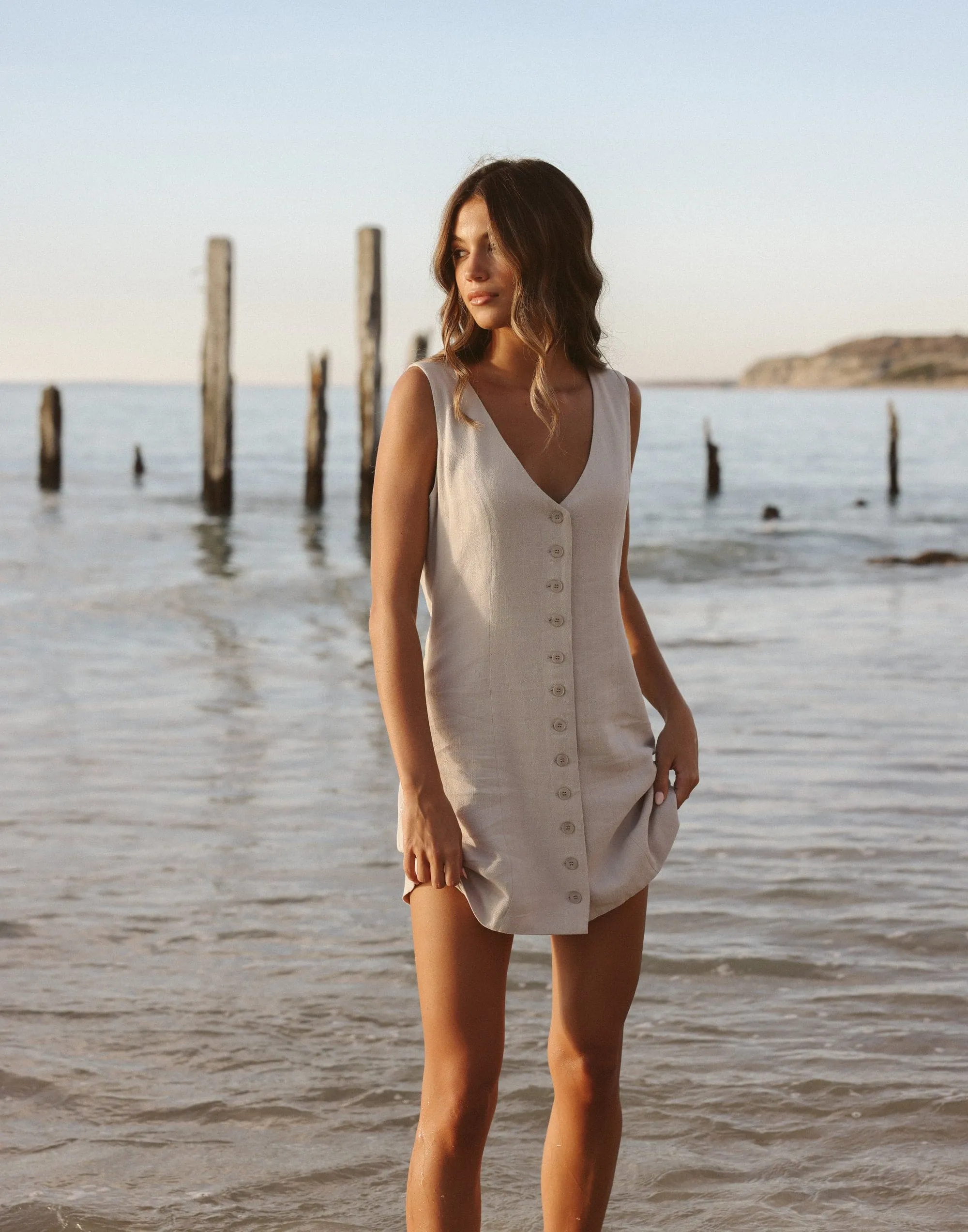 Cailey Mini Dress (Latte)