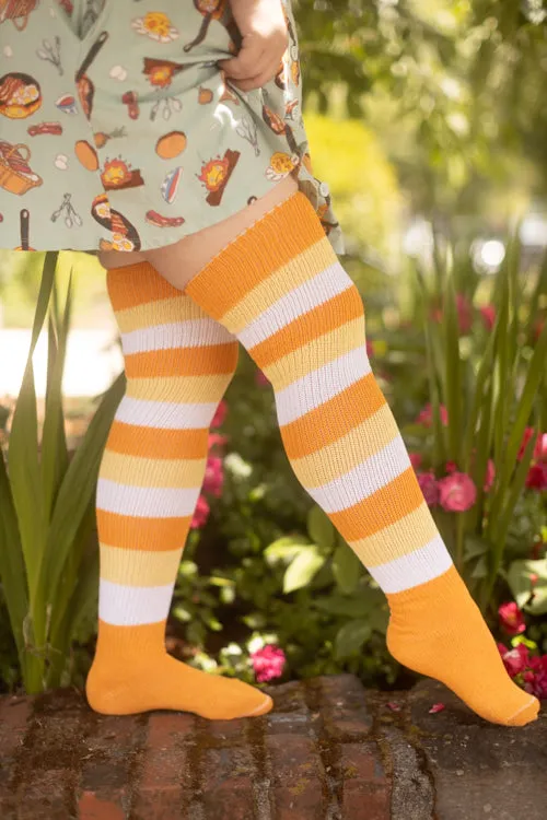 Candy Corn Stripes Thigh High