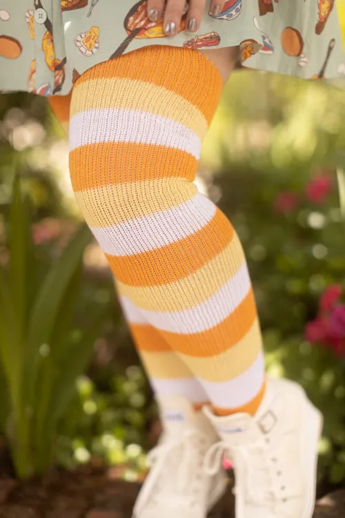 Candy Corn Stripes Thigh High