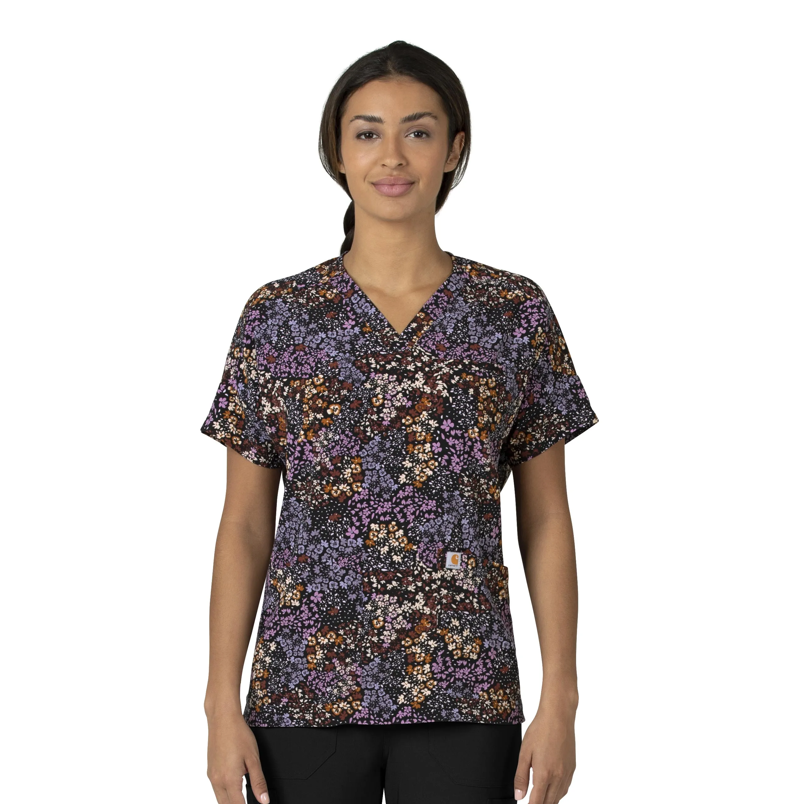 Carhartt Women's Oversized V-Neck Print Scrub Top