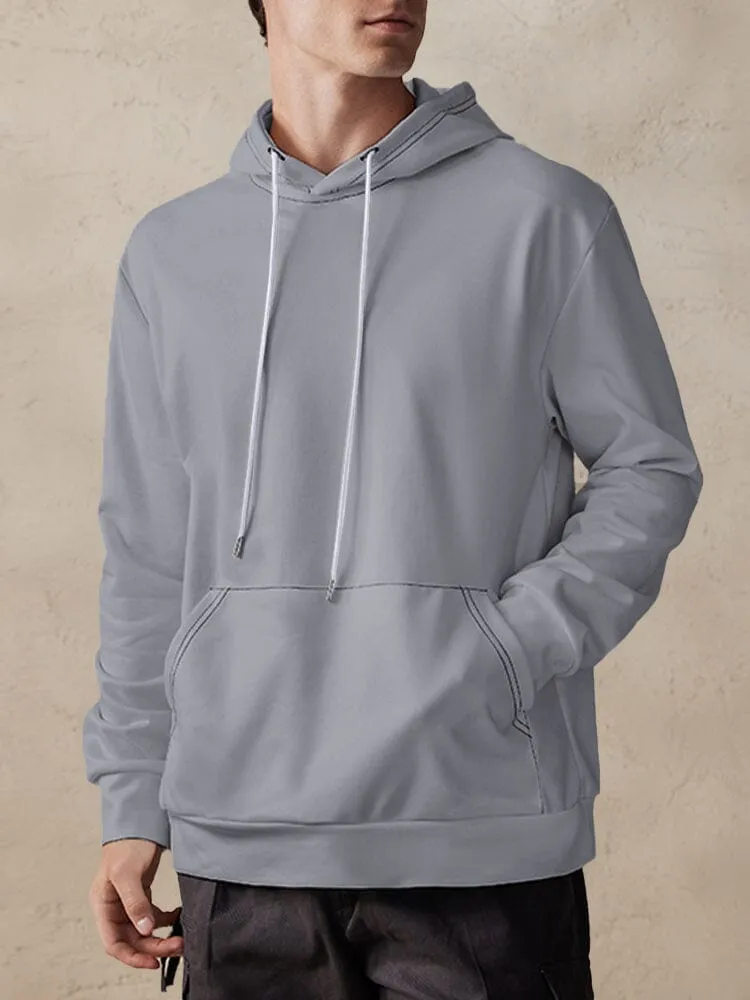 Casual Simple Pullover Hoodie