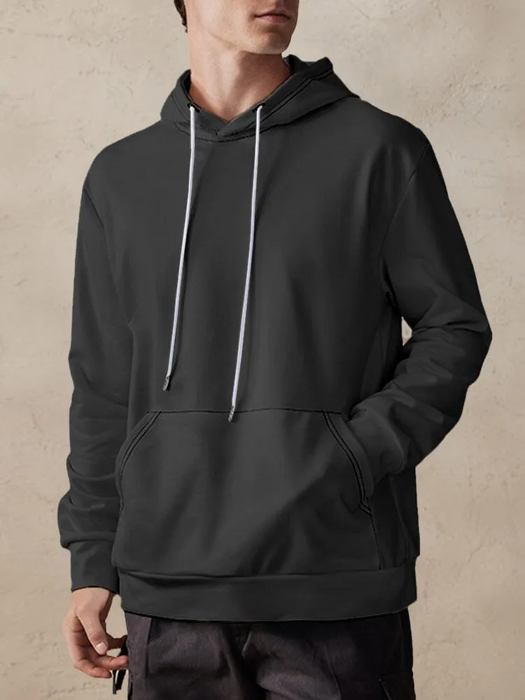 Casual Simple Pullover Hoodie