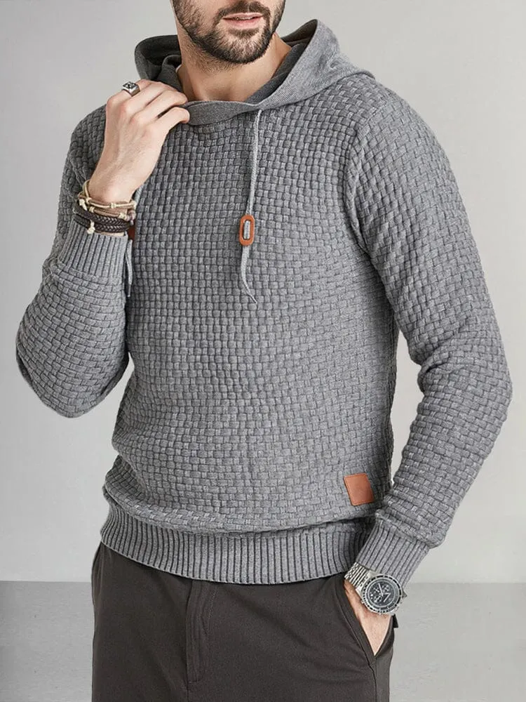 Casual Soft Knit Hoodie