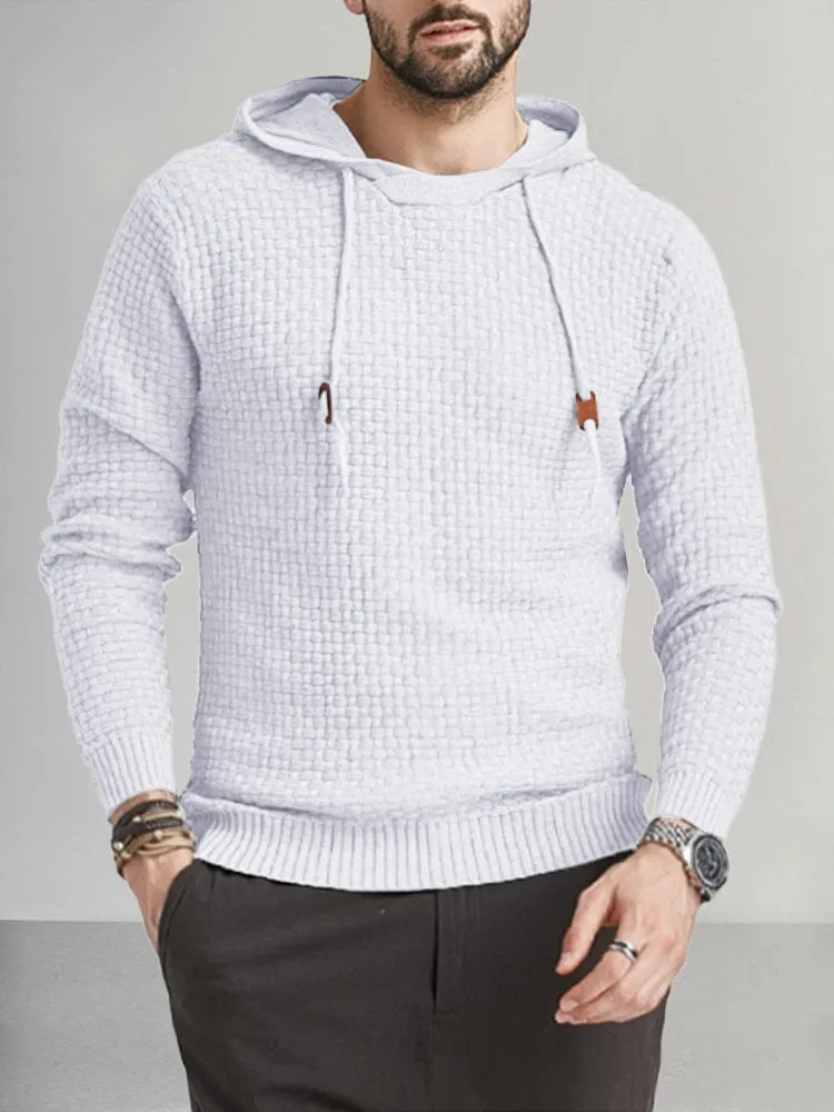 Casual Soft Knit Hoodie