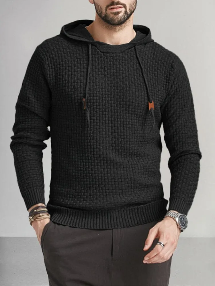 Casual Soft Knit Hoodie