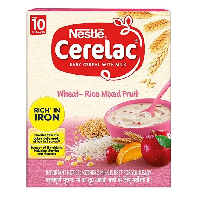 Cerelac Baby Cereal - Wheat Rice Mixed Fruit - From 10 to 24 Months 300 g