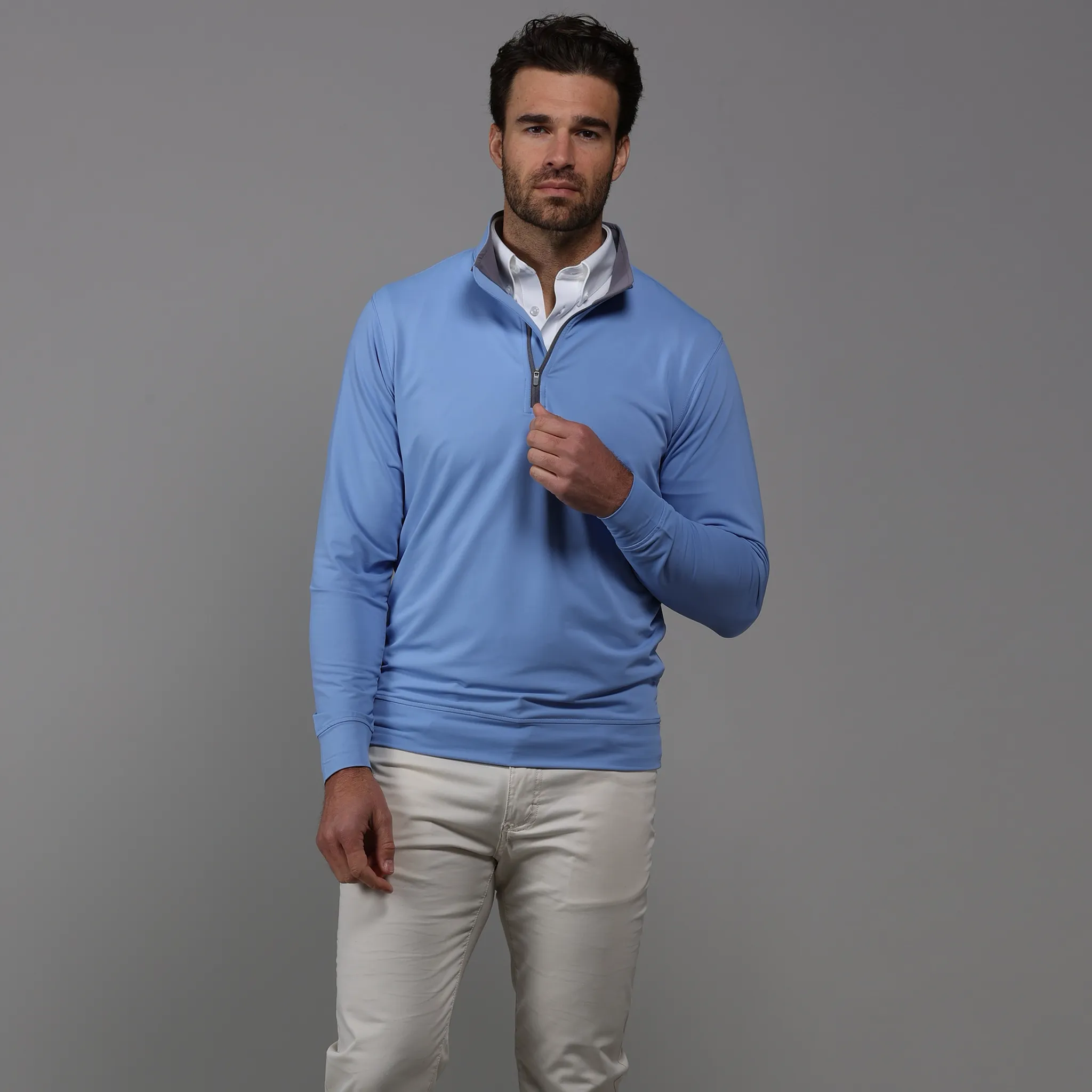 Chesapeake Blue Tour Performance Men's Golf Quarter Zip Pullover