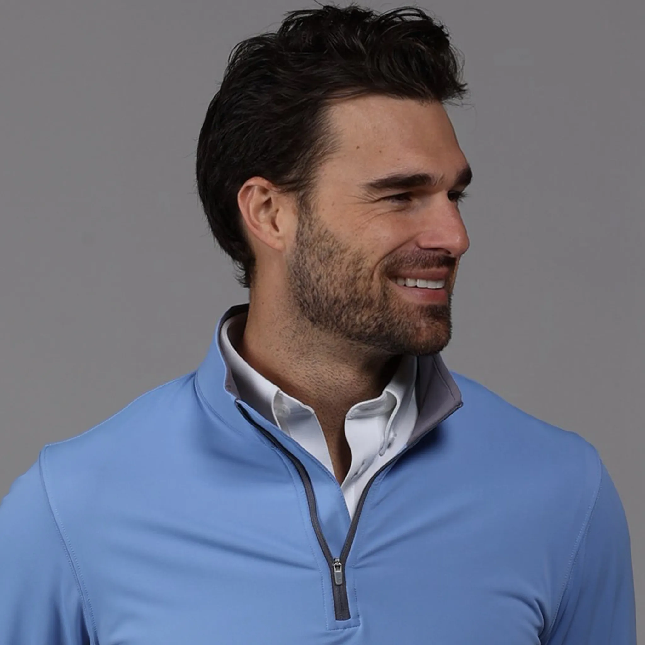 Chesapeake Blue Tour Performance Men's Golf Quarter Zip Pullover