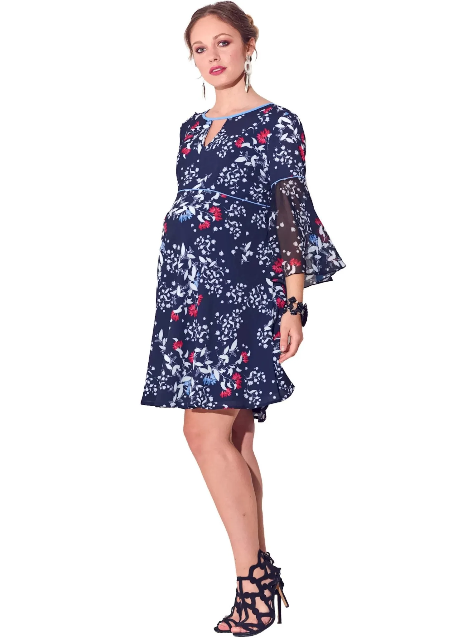 Chiffon Floral Maternity Dress