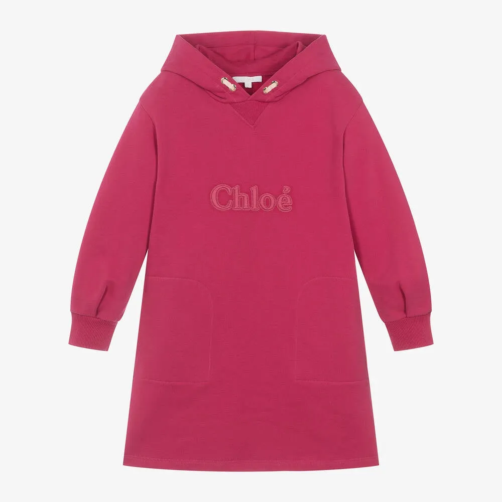 Chloé Fuchsia Pink Hoodie Dress