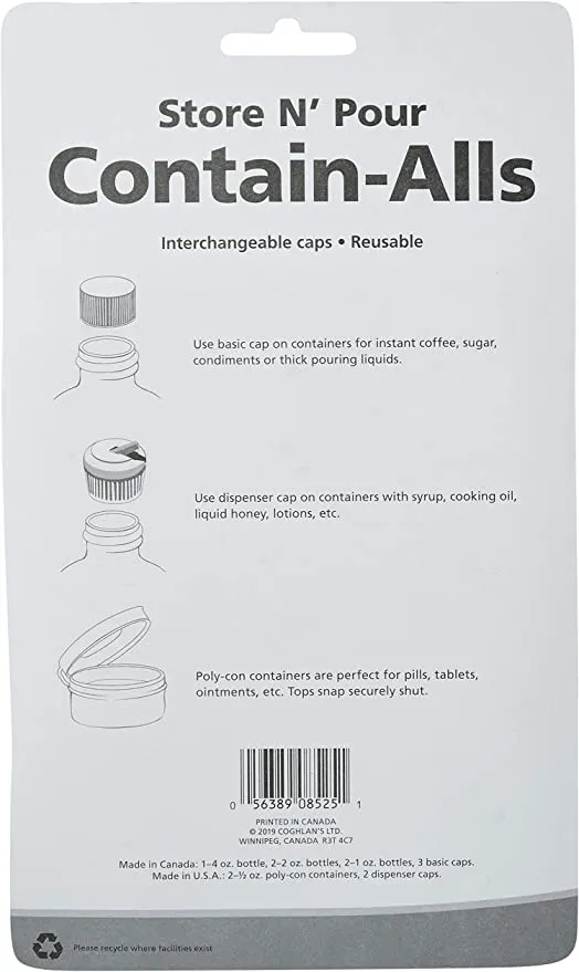 Coghlans® Contain-All Plastic Bottles