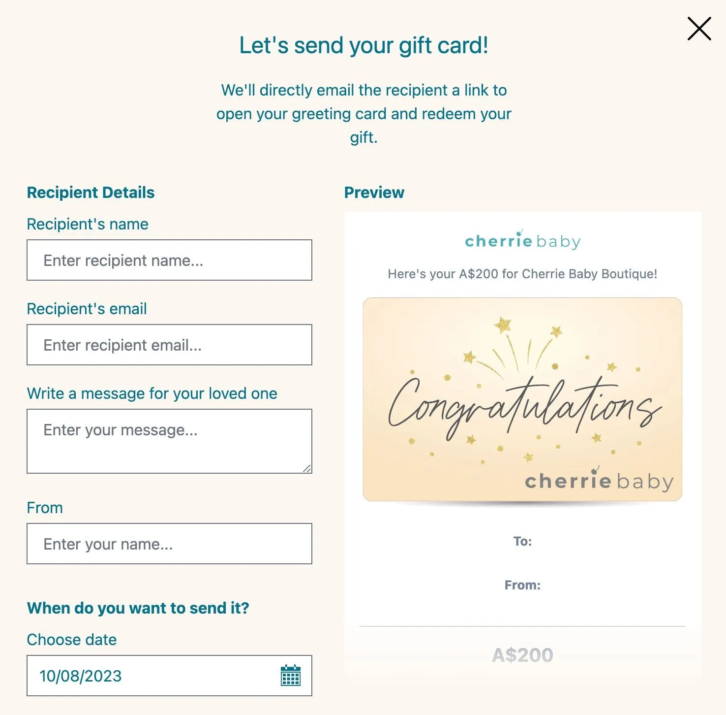 Congratulations! - E-Gift Card