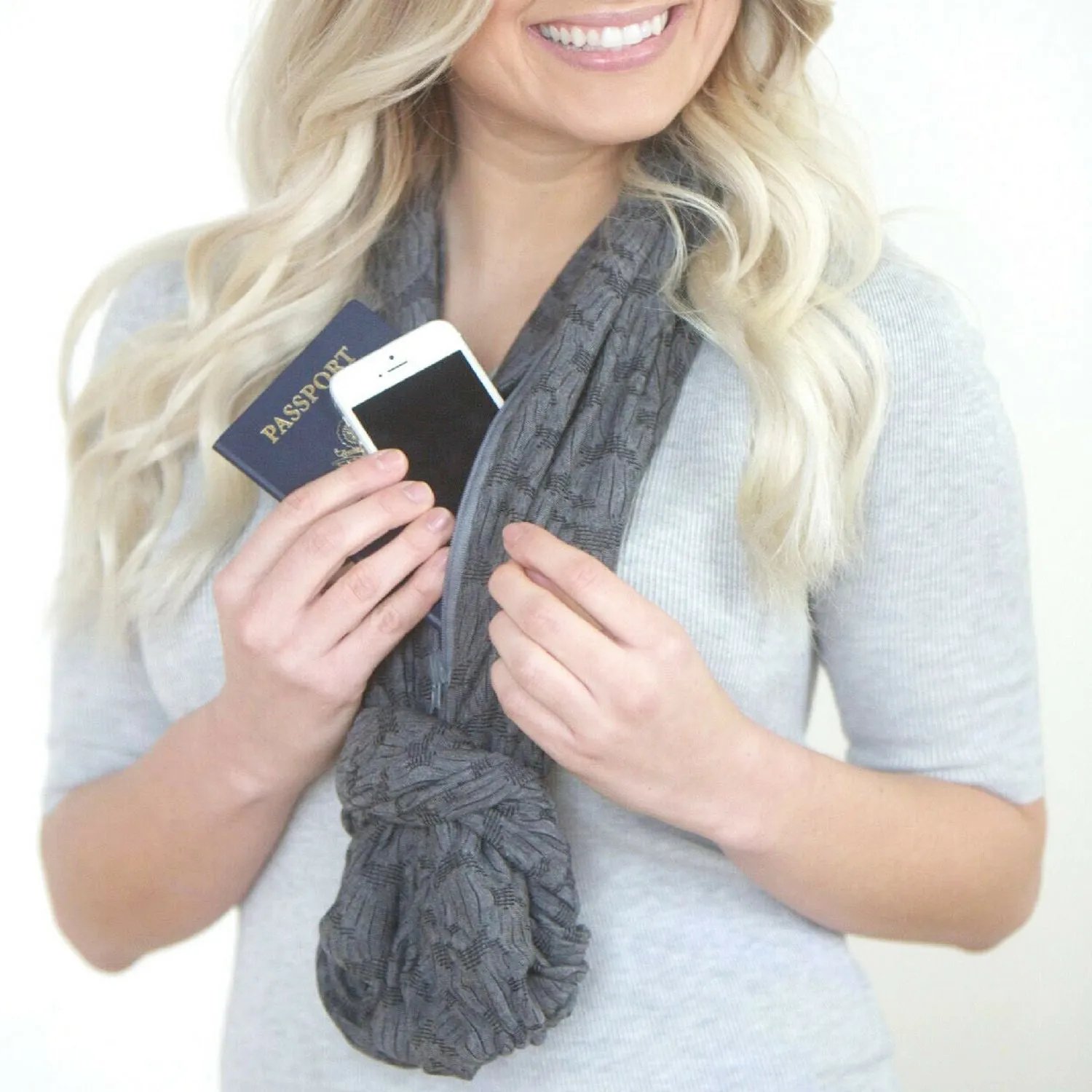 Convertible Infinity Scarf with Pocket™ | Mystic Grey