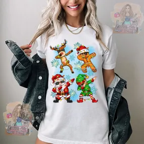 Dabbing Friends Xmas White Tee