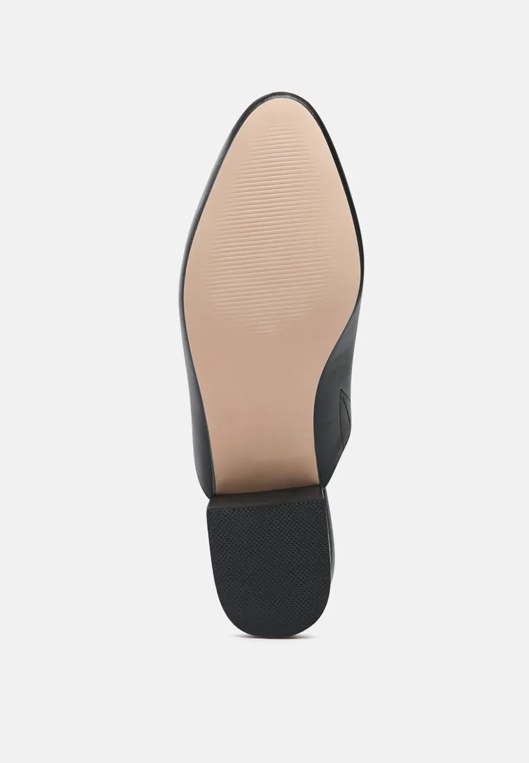 Daelia Solid Low Heel Mules