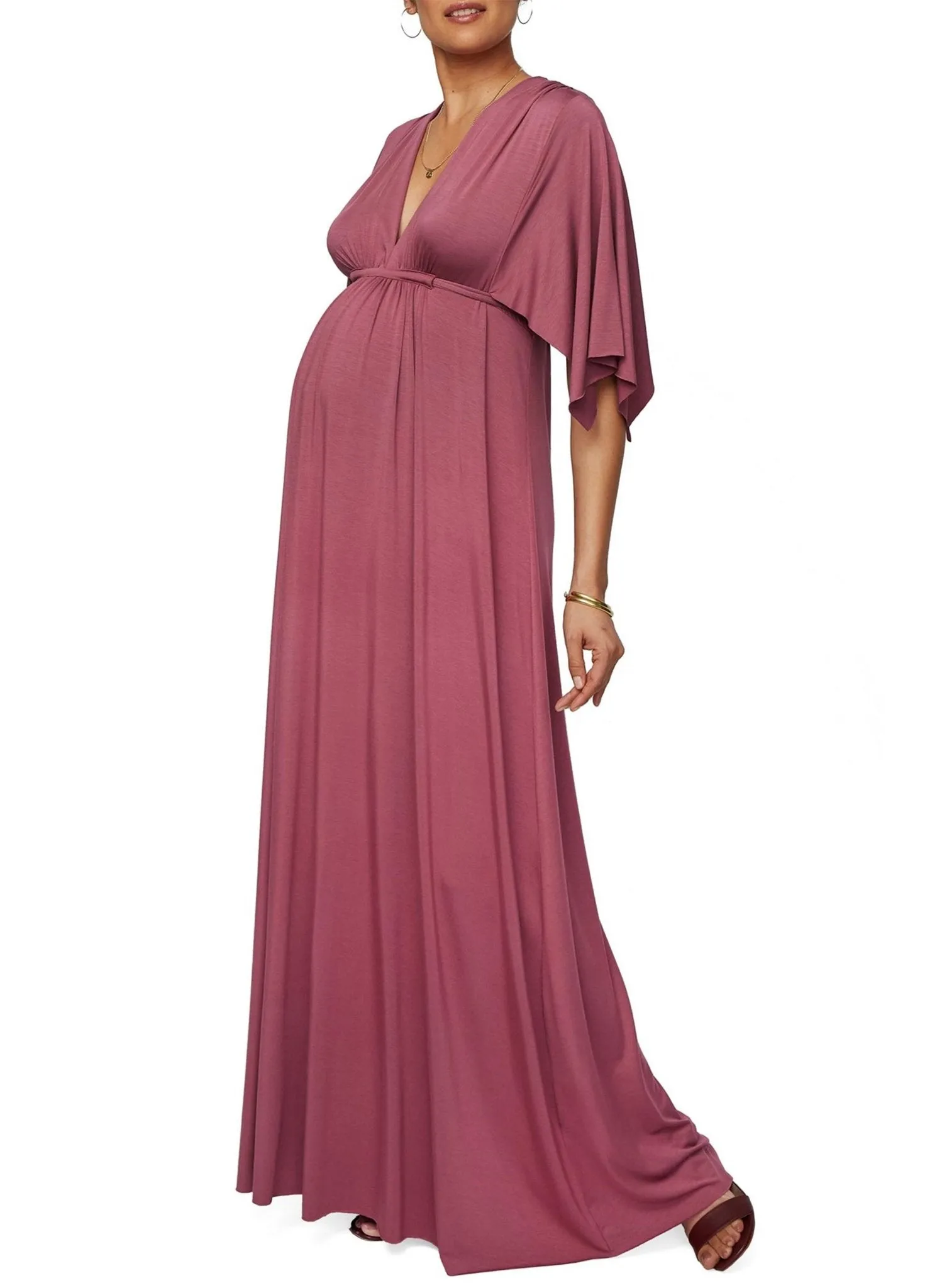 Dahlia Long Maternity Caftan Dress