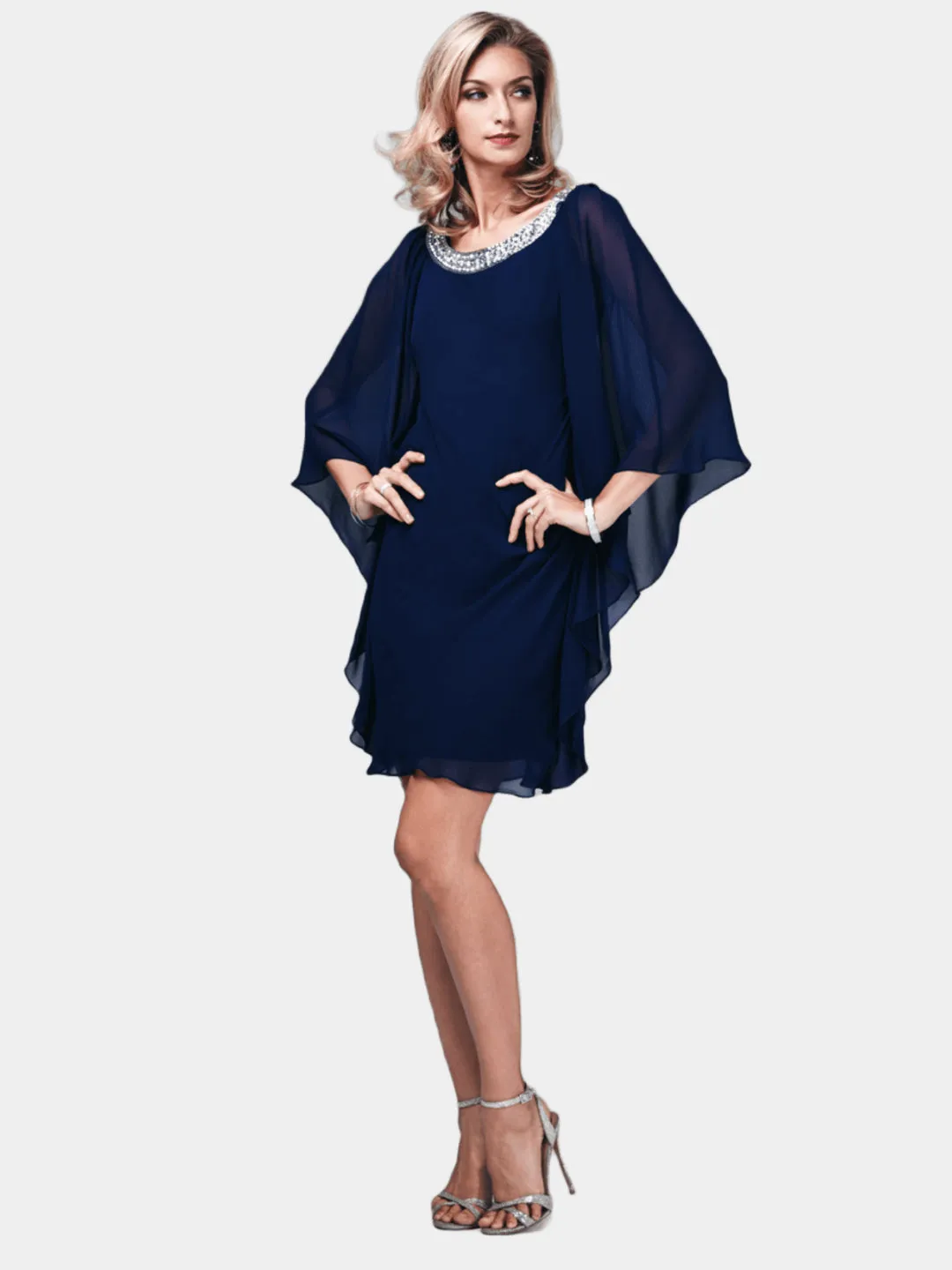 Diamonte Batwing Dress