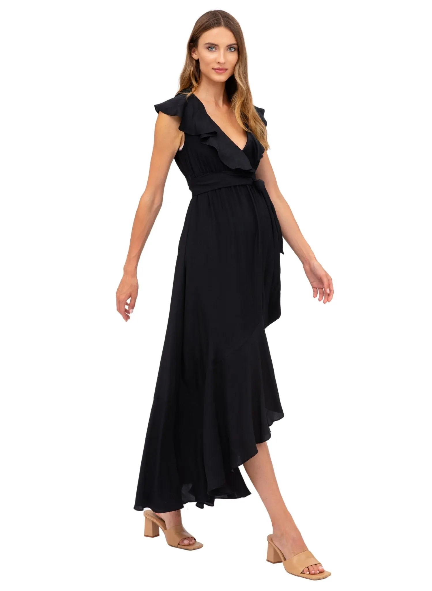 Dorothea Maternity Evening Dress - Black