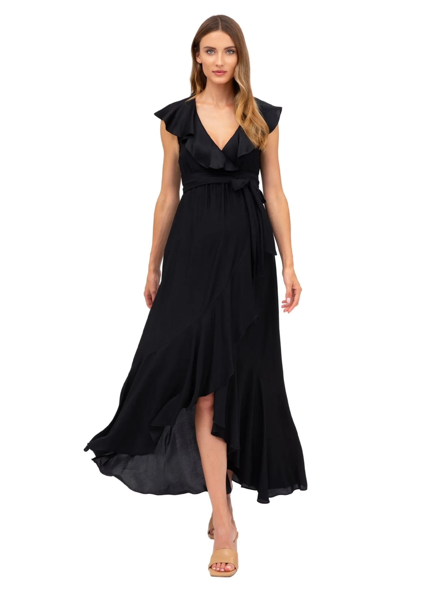 Dorothea Maternity Evening Dress - Black