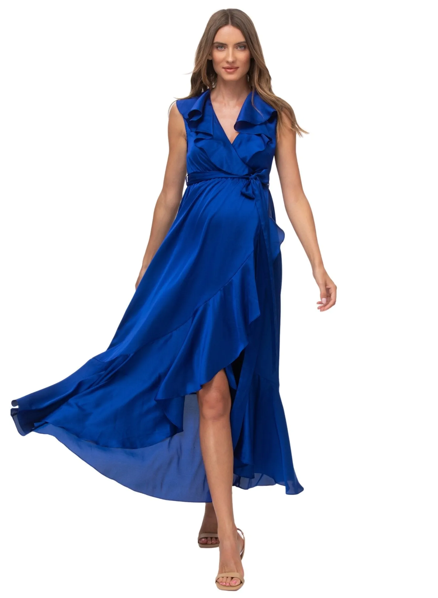 Dorothea Maternity Evening Dress - Blue Sapphire