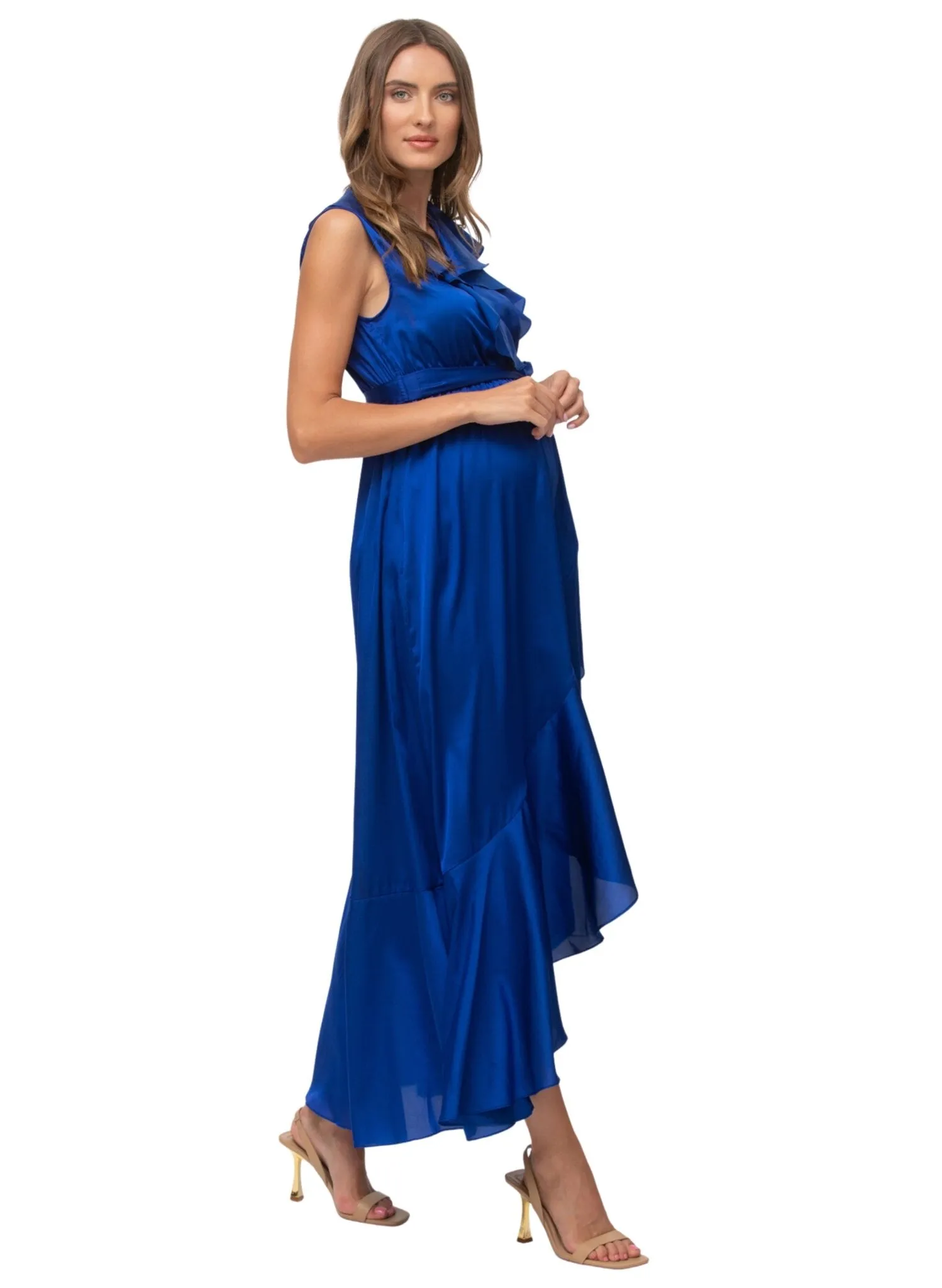 Dorothea Maternity Evening Dress - Blue Sapphire