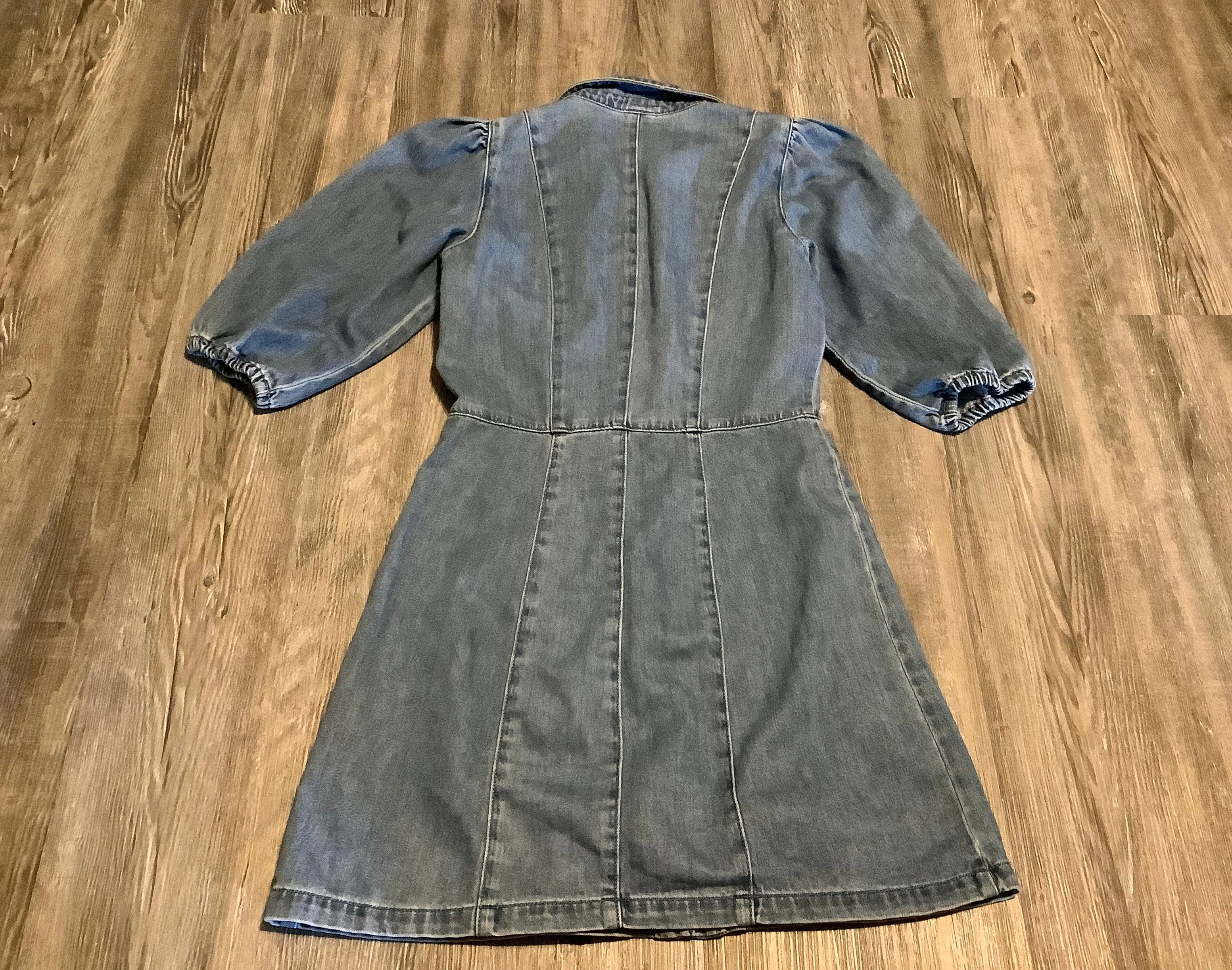 Dress Casual Short By H&m In Blue Denim, Size: Xs