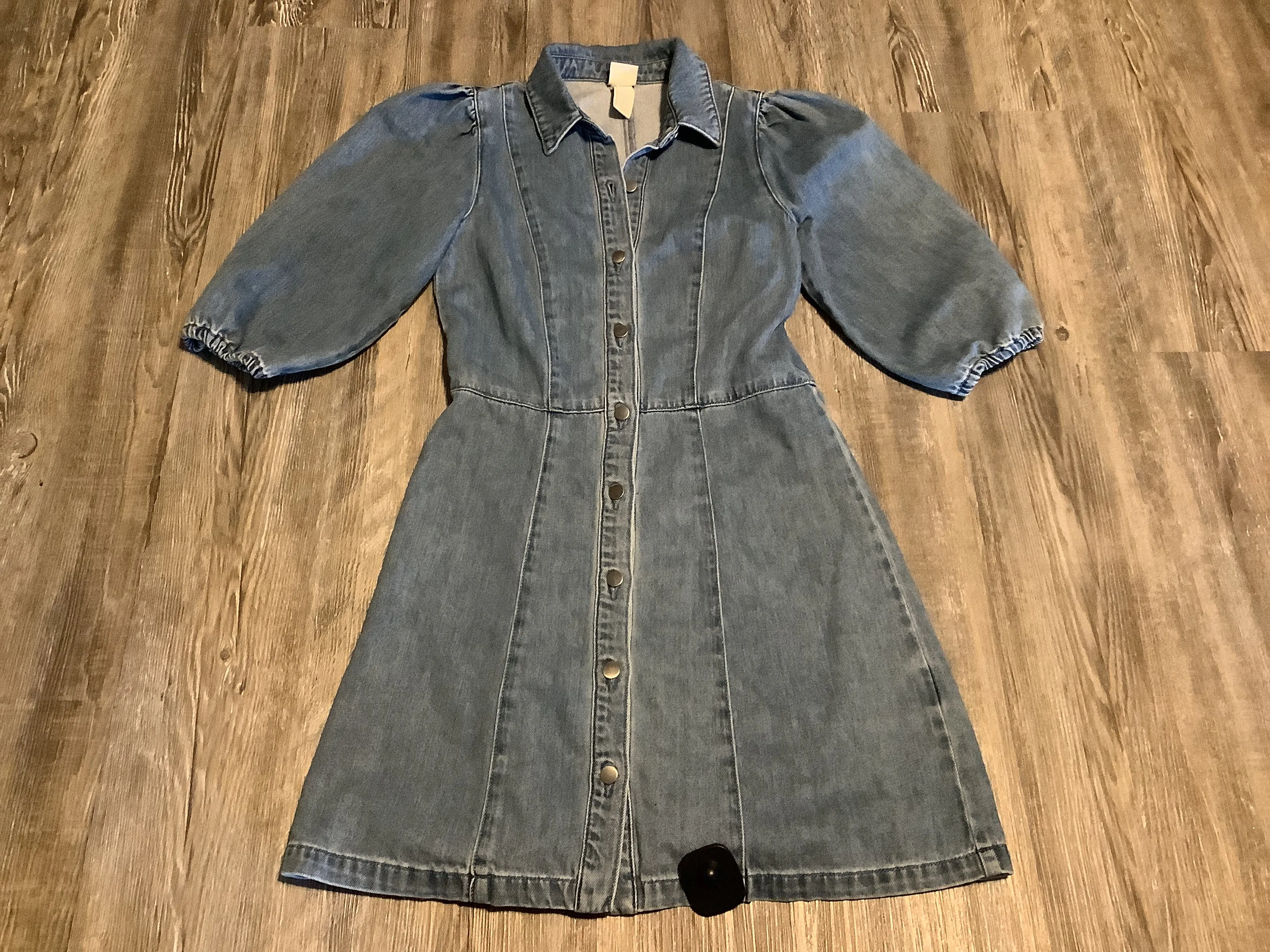 Dress Casual Short By H&m In Blue Denim, Size: Xs